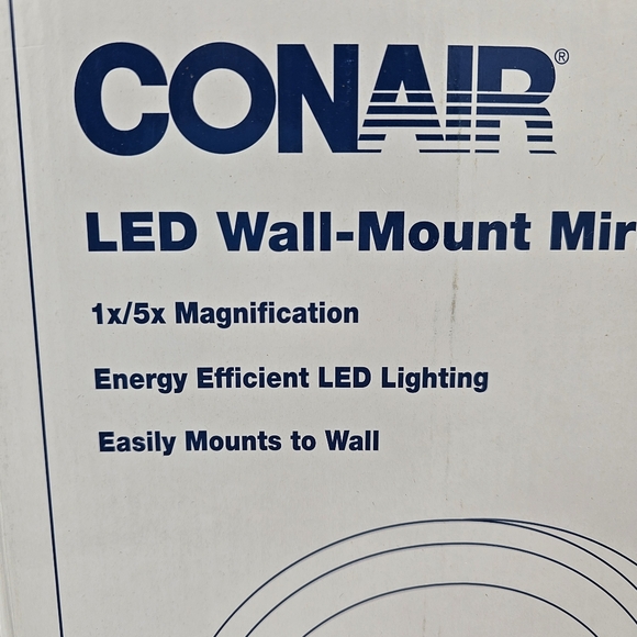 Conair Two-Sided LED Lighted Wall-Mount Mirror (Model: BE6BLEDCWH)**NIB - Picture 4 of 7